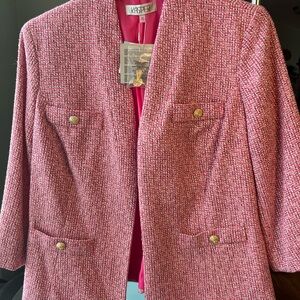 Kasper Women's Pink Textured Blazer 20w